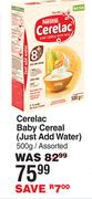 Nestle Cerelac Baby Cereal (Just Add Water) Assorted-500g