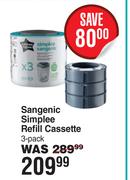 Tommee Tippee Sangenic Simplee Refill Casette 3 Pack
