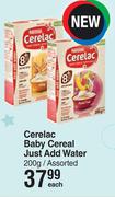 Nestle Cerelac Baby Cereal Just Add Water Assorted-200g Each