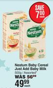 Nestle Nestum Baby Cereal Just Add Baby Milk Assorted-500g Each
