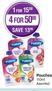 Purity Pouches Assorted-For 4 x 110ml
