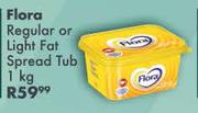 Flora Regular Or Light Fat Spread Tub-1Kg