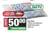 Sta Soft Fabric Conditioner Refill Assorted-For 2 x 500ml