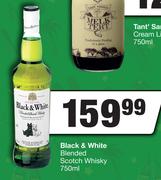 Black & White Blended Scotch Whisky-750ml 