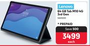 Lenovo 64GB Tab M10 4G 3rd Gen-Each