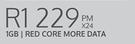 Apple iPhone 13 Pro Max 128GB-On 1GB Red Core More Data (24 Months)