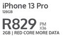 Apple iPhone 13 Pro 128GB-On 2GB Red Core More Data (36 Months)