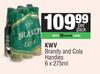 KWV Brandy & Cola Handies-6 x 275ml