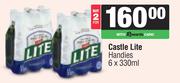 Castle Lite Handies-For 2 x 6 x 330ml