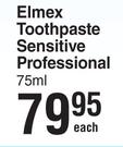 Elmex Toothpaste Sensitive Professional-75ml Each
