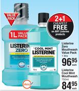 Listerine Zero Mouthwash Value Pack-1L Each