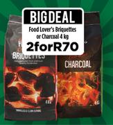 Food Lover's Briquettes Or Charcoal-For 2 x 4kg