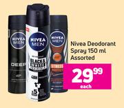 Nivea Deodorant Spray Assorted-150ml Each