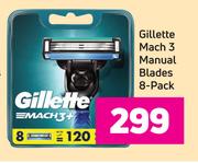 Gillette Mach 3 Manual Blades 8 Pack