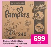 Pampers Active Baby Super Box Assorted Sizes-Each