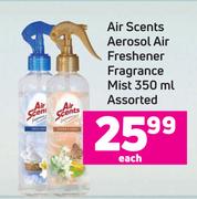 Air Scents Aerosol Air Freshener Fragrance Mist Assorted-350ml Each