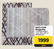 Multi Flor Shaggy Rug-Each