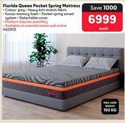Florida Queen Pocket Spring Mattress-Each