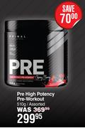 Primal Pre High Potency Pre Workout Assorted-510g