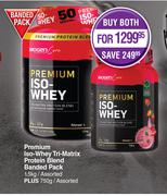 Biogen Premium Iso Whey Tri Matrix Protein Blend Banded Pack 1.5Kg Plus 750g Assorted-Both For