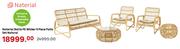 Naterial Bellis PE Wicker 5 Piece Patio Set Natural