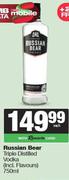 Russian Bear Triple Distilled Vodka-750ml Each