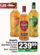 Grant's Triple Wood Blended Scotch Whisky-750ml Each