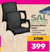 SAL Outdoor Monaco Black Chair-For 2