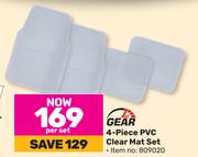1st Gear 4 Piece PVC Clear Mat Set-Per Set