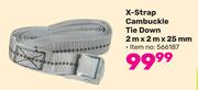 X-Strap Cambuckle Tie Down 2m x 2m x 25mm