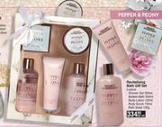 Nature's Nourishment Pepper & Peony Revitalising Bath Gift Set (5 Piece)-Per Set