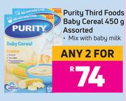 Purity Third Foods Baby Cereal Assorted-For 2 x 450g