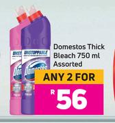 Domestos Thick Bleach Assorted-For 2 x 750ml