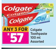 Colgate Toothpaste Assorted-For 3 x 100ml     