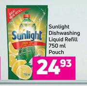 Sunlight Dishwashing Liquid Refill Pouch-750ml