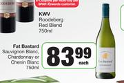 Fat Bastard Sauvignon Blanc, Chardonnay Or Chenin Blanc-750ml Each