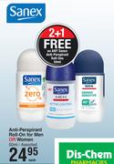 Sanex Anti Perpirant Anti Perpirant Roll On For Men Or Women Assorted-50ml Each
