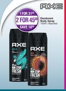 Axe Deodorant Body Spray Assorted-For 1 x 150ml 
