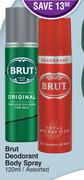 Brut Deodorant Body Spray Assorted-For 1 x 120ml 