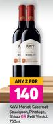KWV Merlot, Cabernet Sauvignon, Pinotage, Shiraz Or Petit Verdot-For Any 2 x 750ml