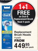 Oral-B Replacement Brush Heads 4 Pack-Per Pack