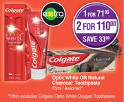 Colgate Optic White Or Natural Charcoal Toothpaste-For 1