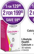 Lifestyle Health Calcium+ 30 Tablets-For 1