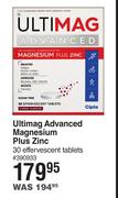 Ultimag Advanced Magnesium Plus Zinc 30 Effervescent Tablets