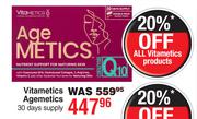 Vitametics Agemetics 30 Days Supply