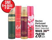 Revlon Perfumed Body Spray Assorted-90ml Each