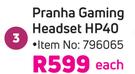 Pranha Gaming Headset HP40-Each