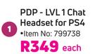PDP-LVL 1 Chat Headset For PS4-Each