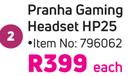 Pranha Gaming Headset HP25-Each