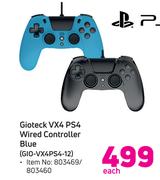 Gioteck VX4 PS4 Wired Controller Blue GIO-VX4PS4-12-Each